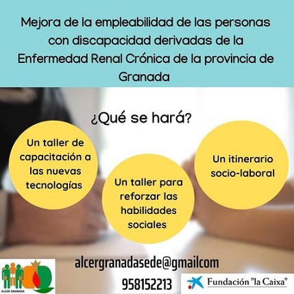 Mejora de la empleabilidad de las personas con discapacidad derivadas de la ERC de la provincia de Granada