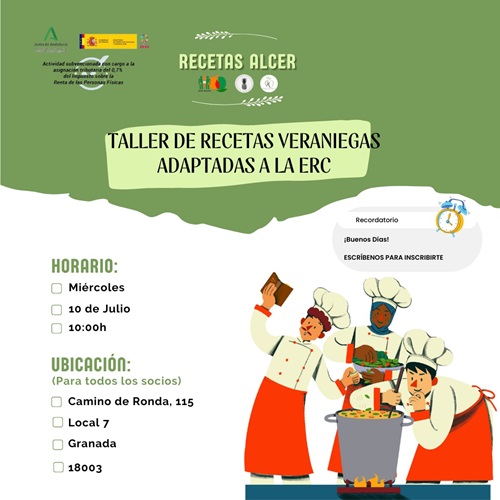 Taller de recetas veraniegas adaptadas a la ERC