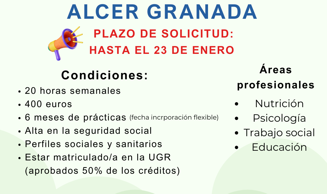 Prácticas remuneradas en ALCER Granada