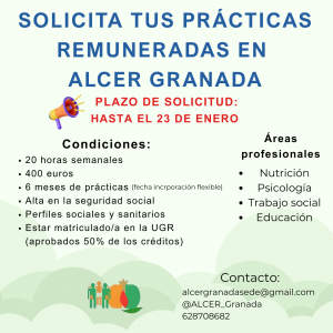 Prácticas remuneradas en ALCER Granada