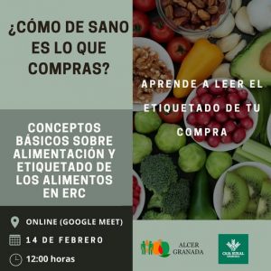 Taller «Conceptos básicos sobre alimentación y etiquetado de los alimentos en ERC»