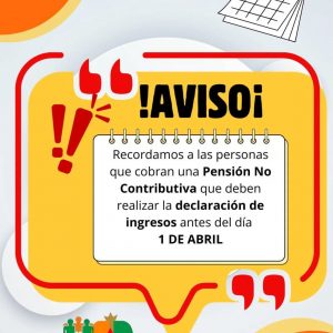Importante Pensión No Contributiva