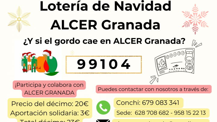 Lotería de navidad ALCER Granada